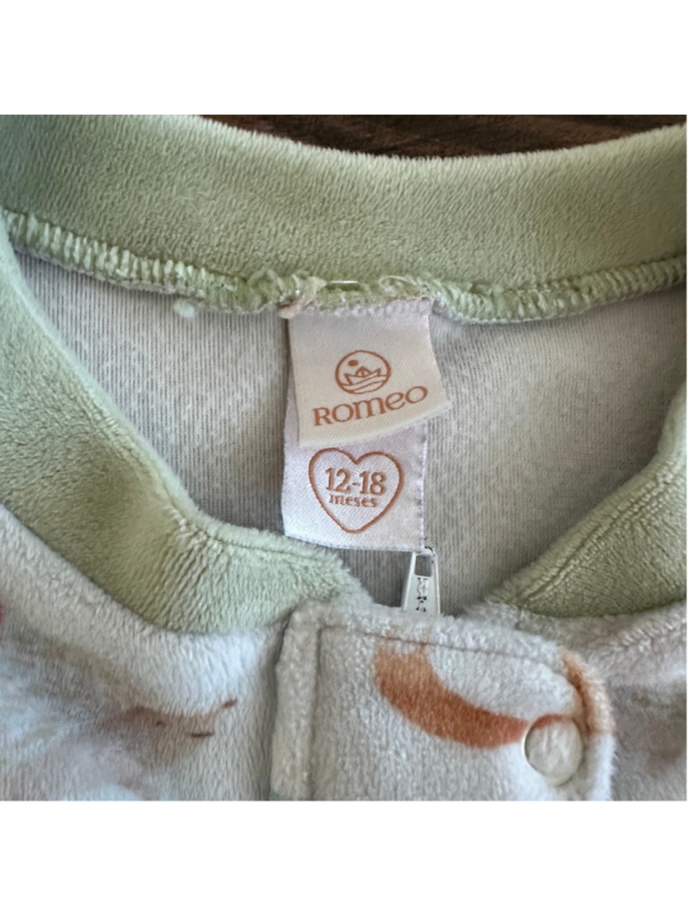 Romeo Baby Footie 12-18M Woodland Animal Fleece Sleeper - Picture 2 of 5